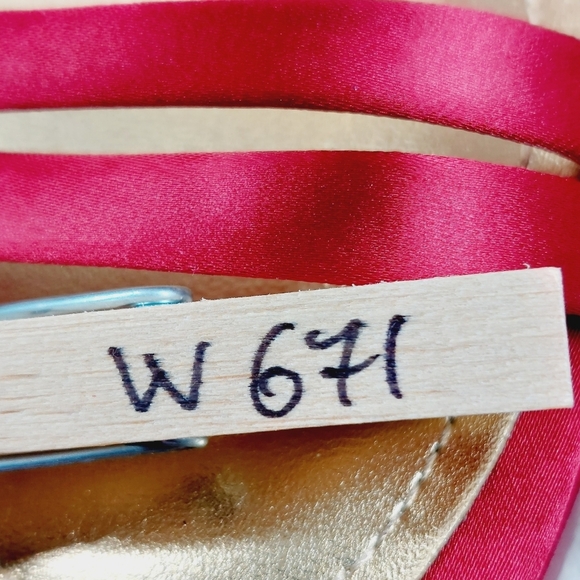 NEW Jessica Rich Red Strappy Buckle Ankle Strap Block Heeled Sandals W671 - Picture 12 of 12